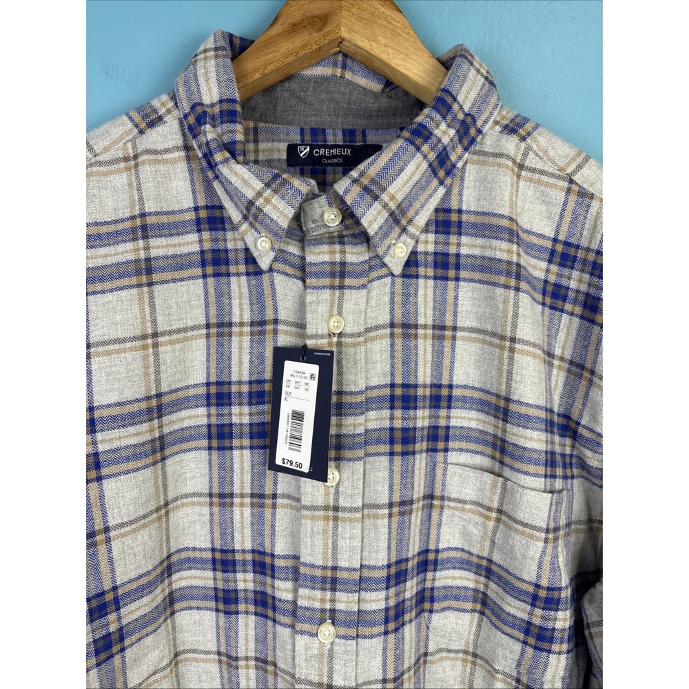 Daniel Cremieux Mens Shirt Button Down Long Sleeve Flannel XL $80 Preppy
